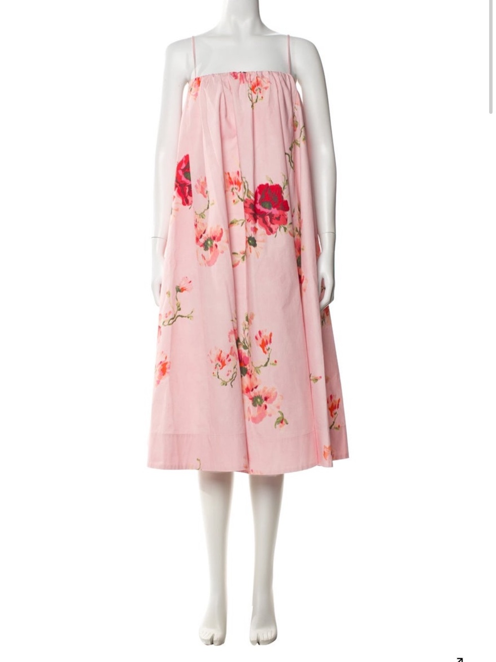 ZIMMERMANN POPLIN MIDI DRESS PINK ROSE SIZE 0P - Picture 5 of 6